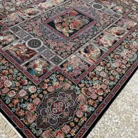 طلاکوب لچکترنج فرش جدید افشان گوهر کاشان