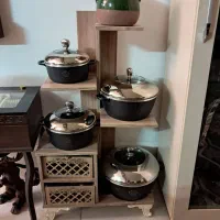 پایه قابلمه و سیب زمینی پیاز