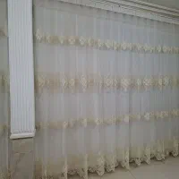 پرده پذیرایی به همراه چوب پرده