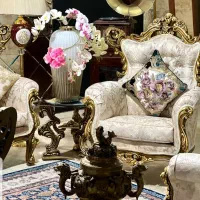 مبلمان استیل سلطنتی ۹نفره و میز نهار خوری ۶ نفره|مبلمان خانگی و میز عسلی|بجنورد, |دیوار