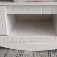 میز تلویزیون ک جاکفشی آینه دار در حد نو مناسب جهاز|جاکفشی، کمد، دراور|شاندیز, |دیوار