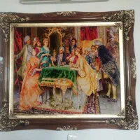 تابلو فرش پاسور باز و رقص مهتاب