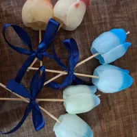 دست گل شمع. گل لاله|صنایع دستی و سایر لوازم تزئینی|کیاکلا, |دیوار