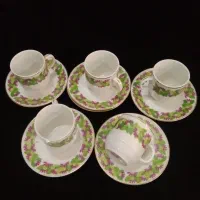 قهوه خوری بشقاب گل سرخی دیس گل میخک آجیل خوری