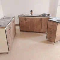 کابینت ام دی اف بدنه فلز همراه سینک و آبچکن