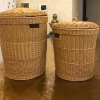 سبد حصیری با مفتول|صنایع دستی و سایر لوازم تزئینی|فرمهین, |دیوار