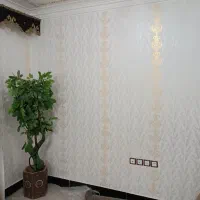 طرح کاغذ دیواری و رنگ پلاستیکی.|خدمات پیشه و مهارت|بستان آباد, |دیوار