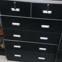 کمد دولنگه  و دراور رنگ مشکی
