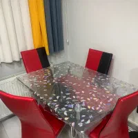 ناهار خوری چرم استیل