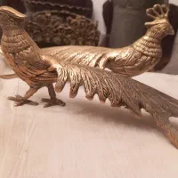 مجسمه پرنده نر و ماده مسی