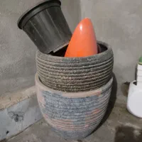 دوعدد گلدان سفالی