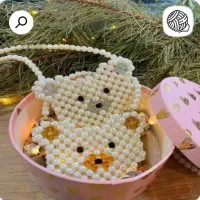 کیف تدی ( مروارید بافی) زیر قیمت همکاران