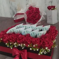 دسته گل پول و گل ربانی|گل مصنوعی|شیراز, دارالرحمه|دیوار