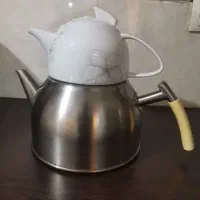 قوری چینی زرین و کتری استیل اصل