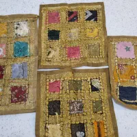رومیزی، رانر، روی گل میز ۶ تکه سوزن دوزی|پرده، رانر، رومیزی|شیراز, انجیر|دیوار