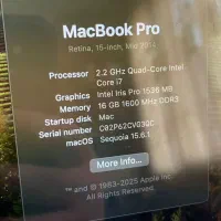 مک بوک پرو ۱۵اینچی|رایانه همراه|تهران, علم و صنعت|دیوار