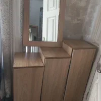 جا کفشی ۳ تیکه با آینه جاکفشی