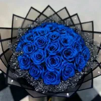 دسته گل رز روبانی