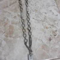 گردنبند استیل با پلاک و دستبند