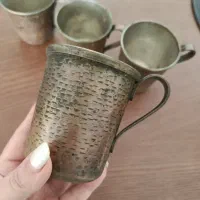 ۴ عدد لیوان مسی قدیمی
