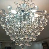 دوعدد لوستر کریستالی