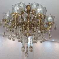 لوستر ۱۶ شاخه برنجی