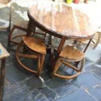 میز چوبی حیاط/بالکن / تراس /کافه