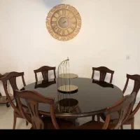 ساعت دیواری چوبی  حکاکی شده