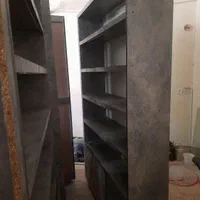قفسه چوب و در ام دی اف کابینت|کتابخانه، شلف، قفسه‌های دیواری|مشهد, سراب|دیوار