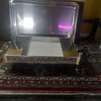 منقل بزرگ استیل دسته پایه برنج|کلکسیون اشیاء عتیقه|دورود, |دیوار