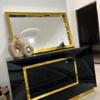 میز ناهار خوری ۸ نفره مدل کریستال و آینه کنسول|میز و صندلی غذاخوری|آمل, |دیوار