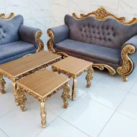 مبل راحتی ۸ نفره تاجدار حد صفر با ۳ عدد میز