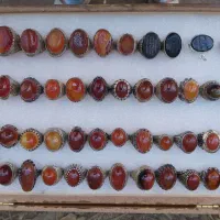 انواع انگشتر نقره عیار پایین و سنگ طبیعی|جواهرات|کرمانشاه, |دیوار