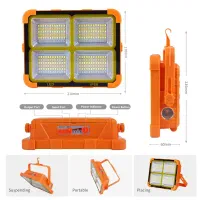 چراغ و پرژکتور شارژی خورشیدی کمپینگ برند eco power|لامپ و چراغ|شیراز, تحویلی|دیوار