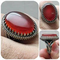 انواع انگشتر عقیق خراسان -رکاب ورشو ( نقره نیست )