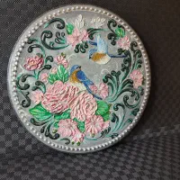 تابلو برجسته تکسچر طرح گل و پرنده دکوری هنری مدرن|تابلو، نقاشی، عکس|تهران, اکباتان|دیوار