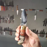 چاقو ضامن‌دار شفیعی طرح باک مدل تپل استیل ضدزنگ