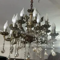 لوستر ۱۶ شاخه برنز نو نو|لوستر و چراغ آویز|ساری, |دیوار