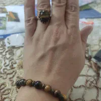 انگشتر و دستبند سنگ چشم ببر