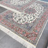 فرش دستباف( بساک ) جفت ۶ متریه حاشیه رنگی یزد|فرش|مشکیندشت, |دیوار