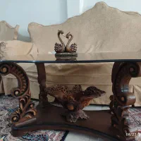 ست مبل و میز نهارخوری نه نفره چوب گردو منبت