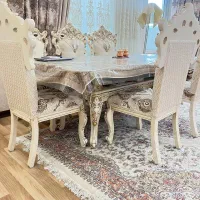 یکدست میز نهارخوری هشت نفره|میز و صندلی غذاخوری|زاهدان, |دیوار