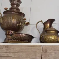 سماور برنجی و قابلمه مسی