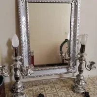 اینه شمعدان طرح نقره