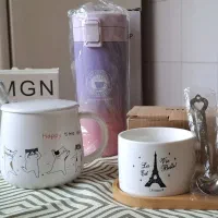 ۳ ماگ (طرح گربه، فنجان قاشق مگنتی، ماگ سفری)