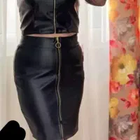 کت دامن چرم مجلسی نو