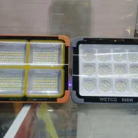 پروژکتورهای شارژی خورشیدی200و800 وات پاور بانک دار