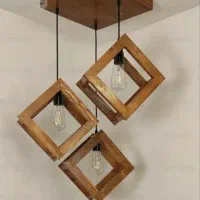 ساخت انواع لوستر چوبی و شلف چوبی دیواری|لوستر و چراغ آویز|پرند, فاز ۶|دیوار