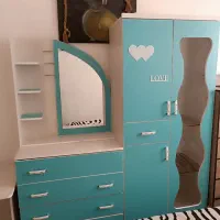 کمد کنسول وتخت نوجوان|تخت و سرویس خواب|ری, فیروزآبادی|دیوار