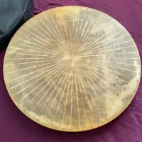 دف پوستی با کاور و کتاب